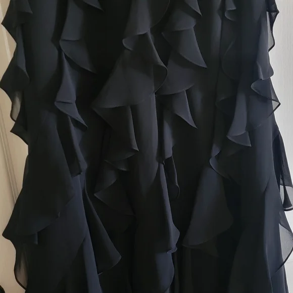 ADRIENNE VITTADINI Long Black Ruffle Skirt - Picture 9 of 12